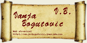 Vanja Bogutović vizit kartica